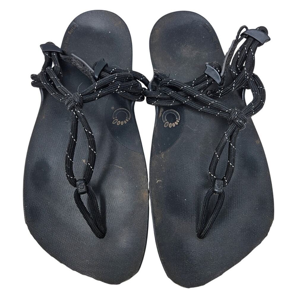 Xero Shoes 9 Genesis Barefoot Sandals Black Gorpcore Hiking Comfort Minimal